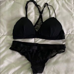 Black, bra and underwear